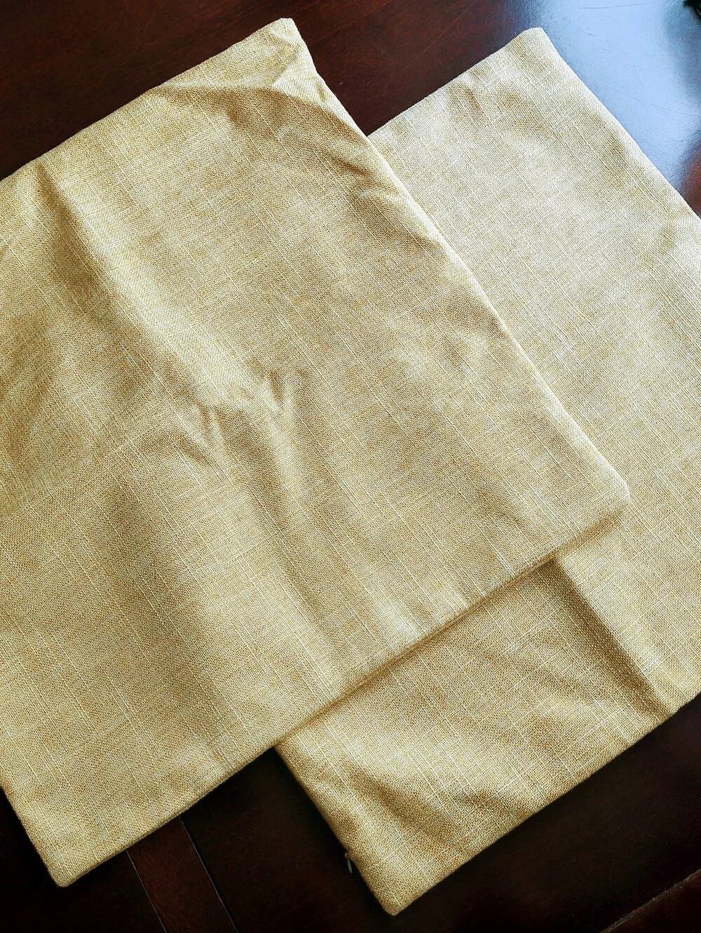 Set Of 2-Light Yellow Throw Pillow Covers 18x18